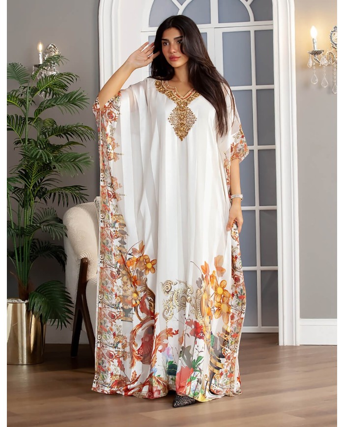 hosting jalabiya butterfly cut floral
