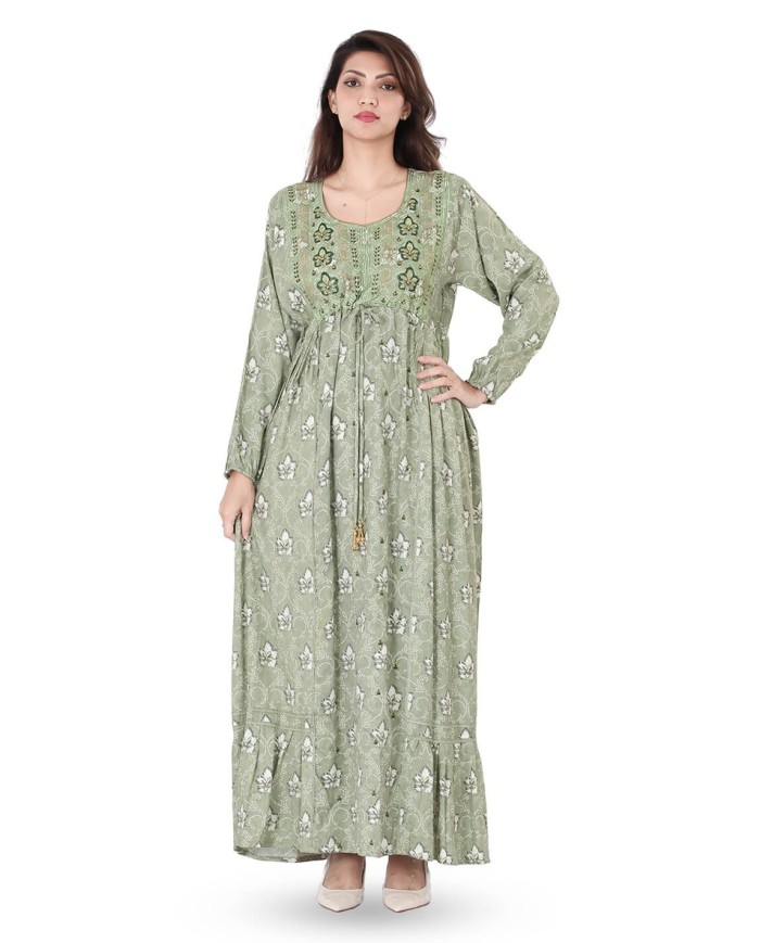 floral long sleeve hosting jalabiya