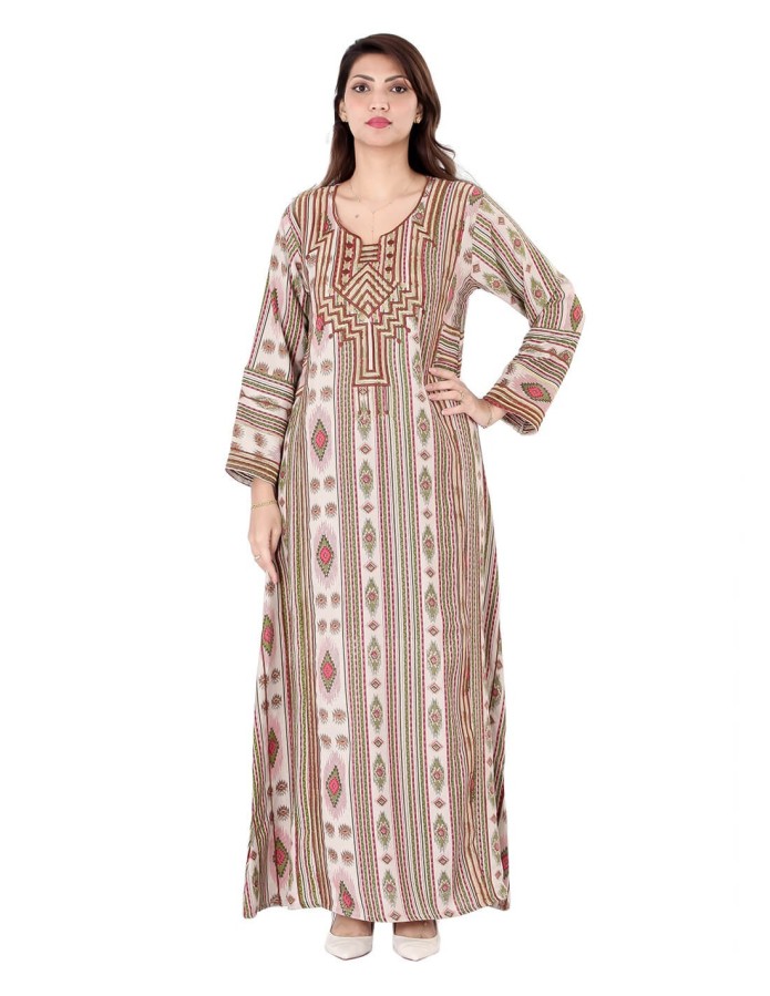striped long sleeve hosting jalabiya