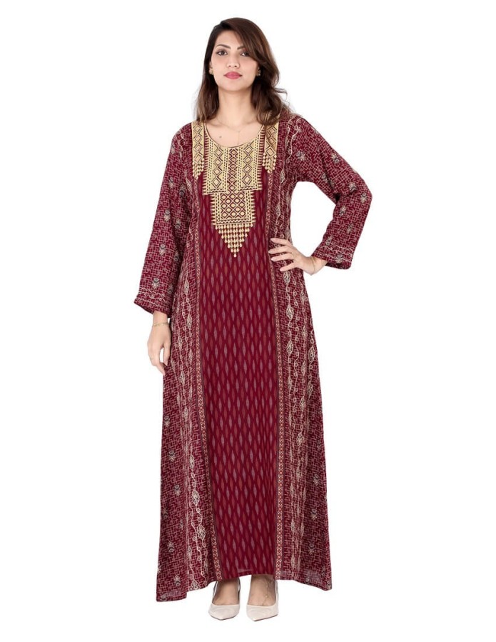 long sleeve floral hosting jalabiya