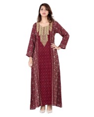long sleeve floral hosting jalabiya